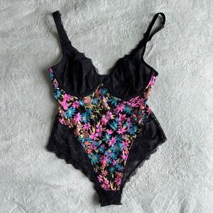 Savage X Fenty S Black Floral Lace Chemise